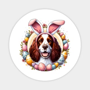 Sussex Spaniel Enjoys Easter with Bunny Ears Delight Magnet